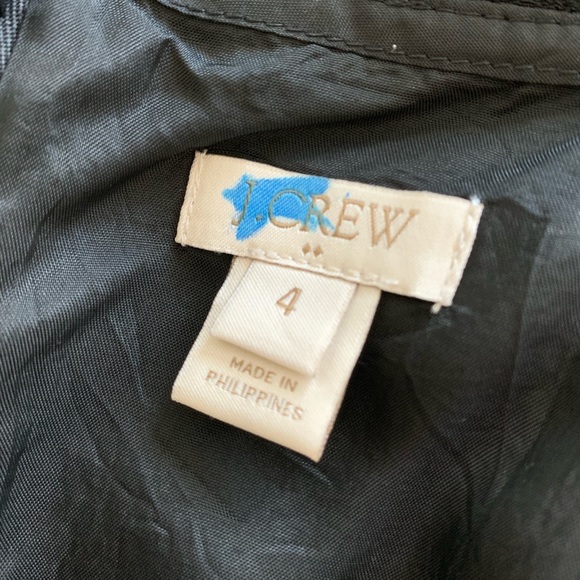 🌹 J.Crew (4) Chiffon Fabric Black Mini Dress - Picture 6 of 8